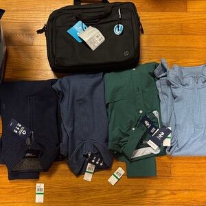 HP Black Laptop Bag with Assorted Men's IZOD Tops
